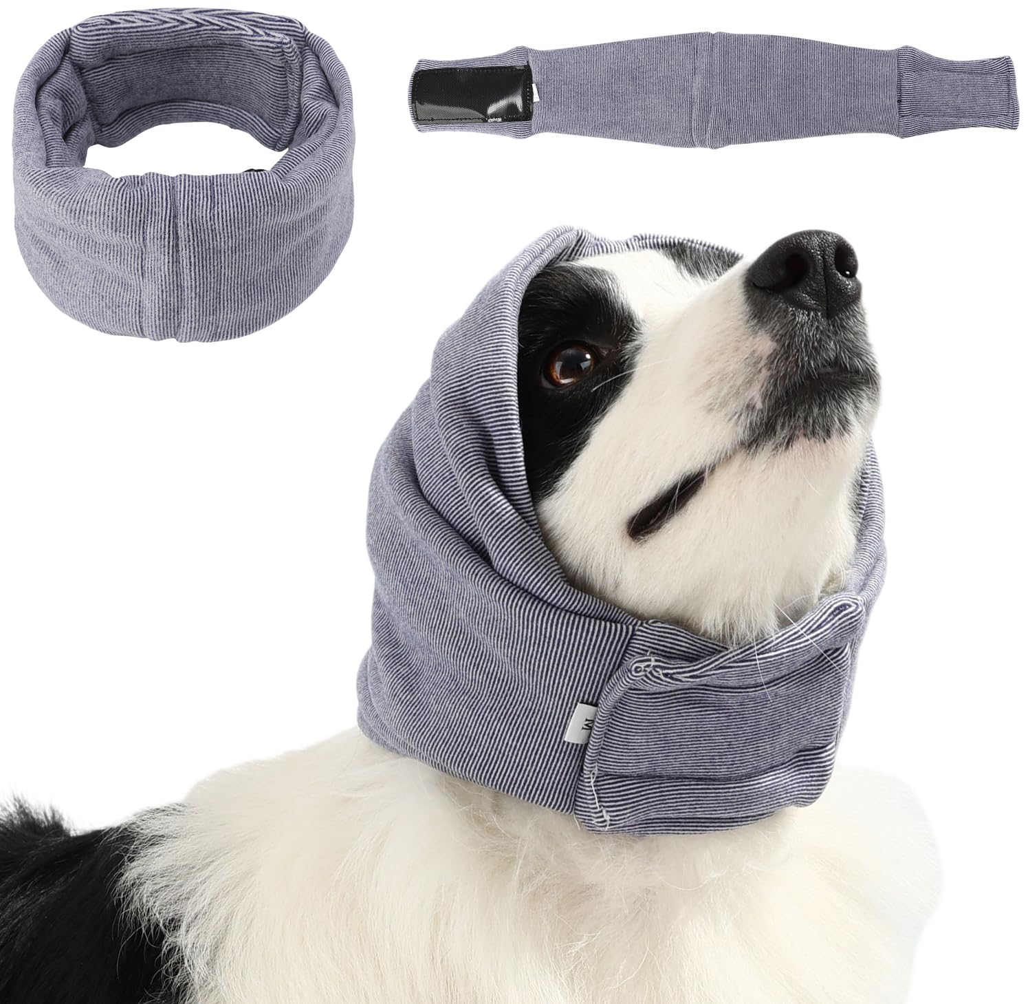 Jaynuier Quiet Ears for Dogs, Dog Calming Hoodie, Adjustable Dog Ear Muffs for Noise Protection, Ear Wrap Head Cover