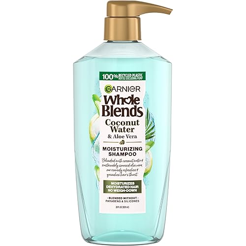 Miniatura 1 de Garnier Whole Blends Refrescante Agua de coco y extracto de aloe vera Champú hidratante sin peso para cabello normal sin parabenos ni silicona 28
