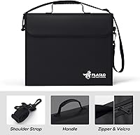 Vista 5 de FLASLD Bolsas ignífugas para documentos y dinero, bolsa grande resistente al agua, bolsa de seguridad para carpetas para efectivo, objetos de valor