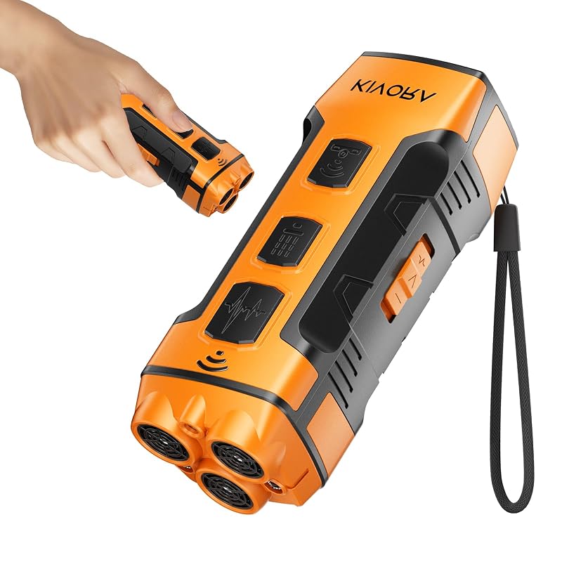 Dispositivo Ultrassônico Antilatido para Cães KIVORA 7 em 1, 20–50 kHz, USB-C, Laranja