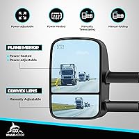 Vista 3 de Espejos de remolque calefactables compatibles con Chevy Silverado 2007-2013 y GMC Sierra (2007 nuevo) 1500 2500 3500 HD, Tahoe Suburban Avalanche