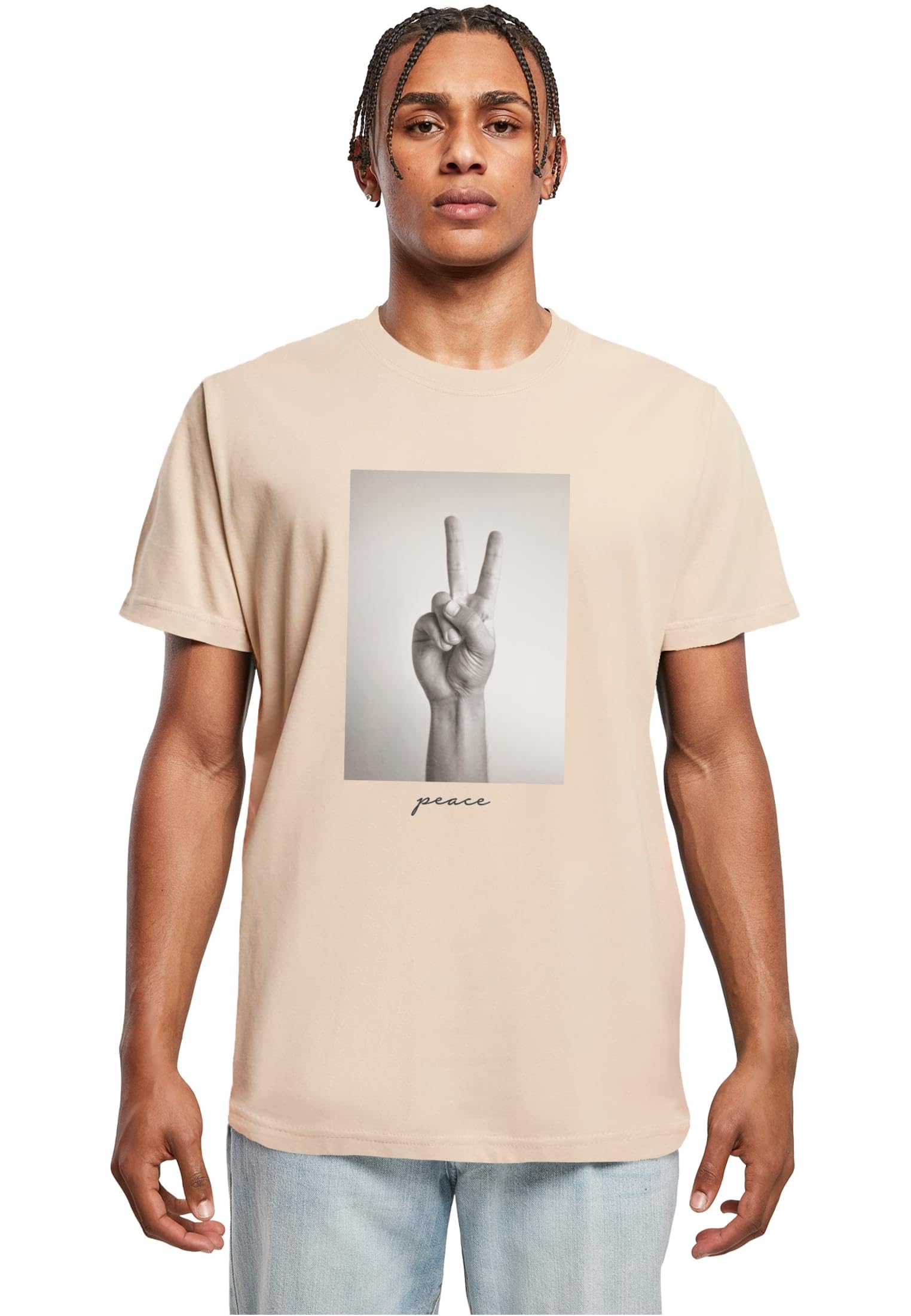 Mister Tee Herren Peace Sign Tee