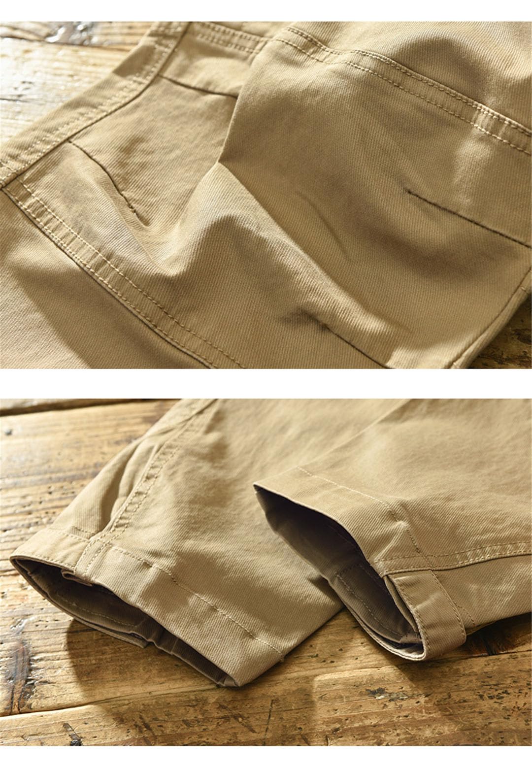 Vogrtcc Pantaloni da Lavoro da Tasca per Pantaloni Casual Larghi in Cotone da Uomo