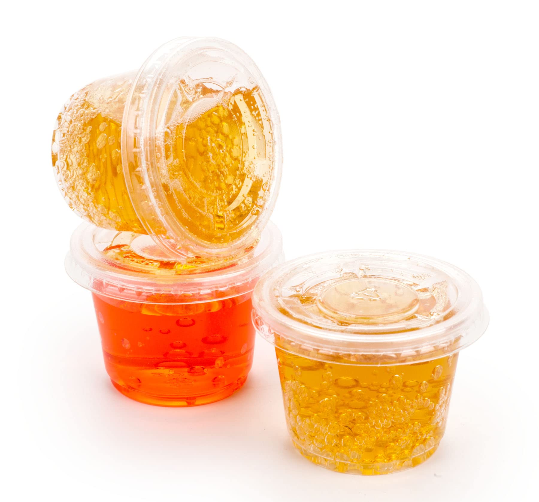 Golden Apple, 1oz-125sets Clear Plastic Jello Shot Souffle Cups with Lids, Sampling Cup…