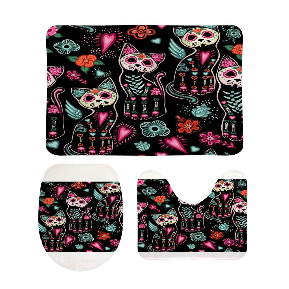 Tapis de bain antidérapant Halloween 3 pièces pour sécuriser et décorer les sols humides