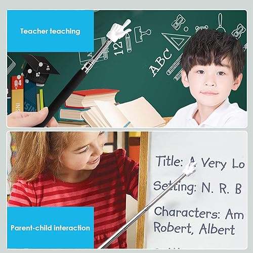 Miniatura 2 de Puntero telescópico para profesores, puntero de mano, puntero de dedo, puntero de pizarra blanca para aula, presentador de mano para maestros de