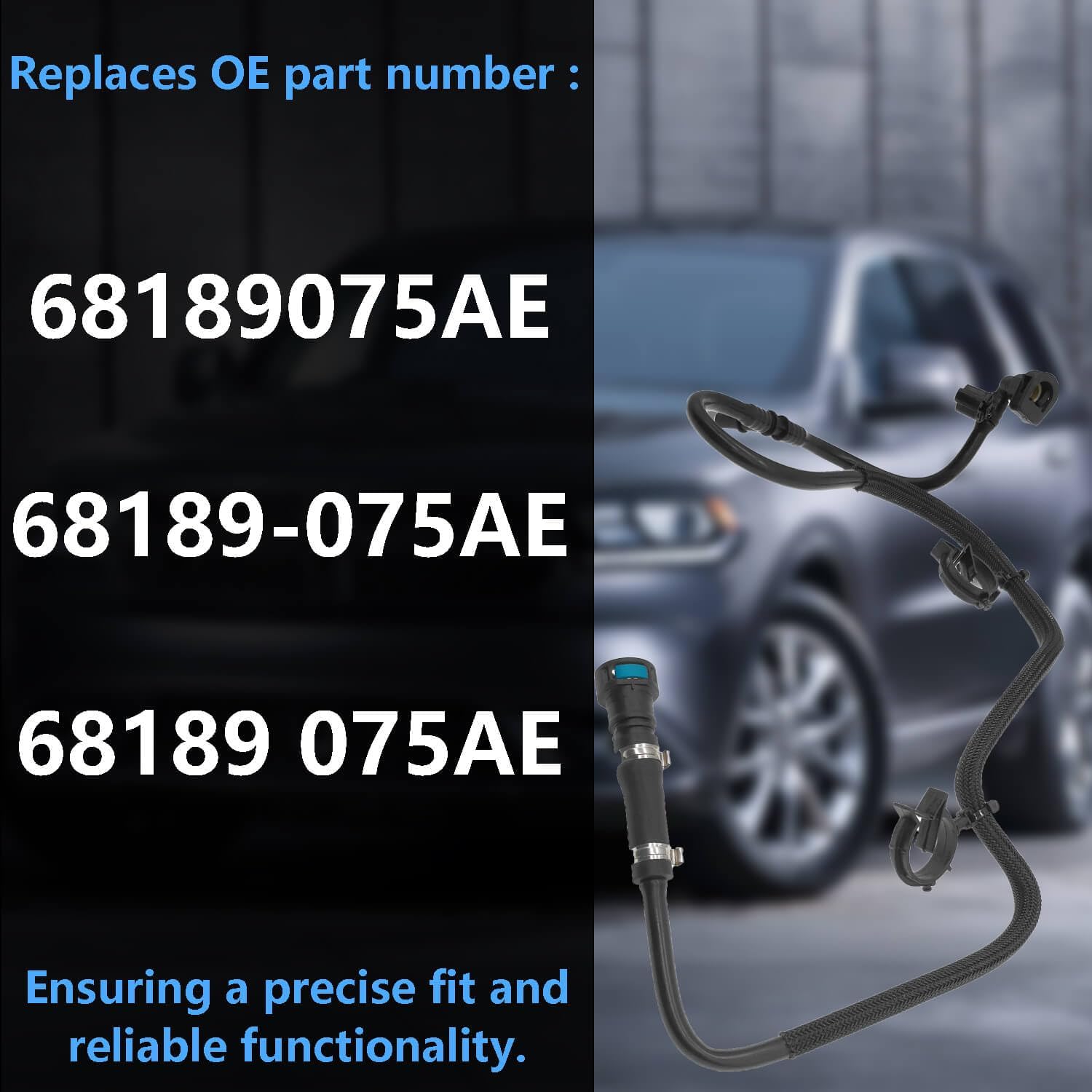 Evaporator Tube 68189075AE, Purge Valve Hose Compatibale with 2014-2015 Dodge Durango 6 Cyl 3.6L,2014-2015 Grand Cherokee 6 Cyl 3.6L