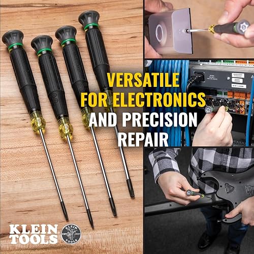 Miniatura 4 de Klein Tools 85616 Juego de destornilladores Torx de precisión, destornilladores de seguridad TORX a prueba de manipulaciones, ideal para