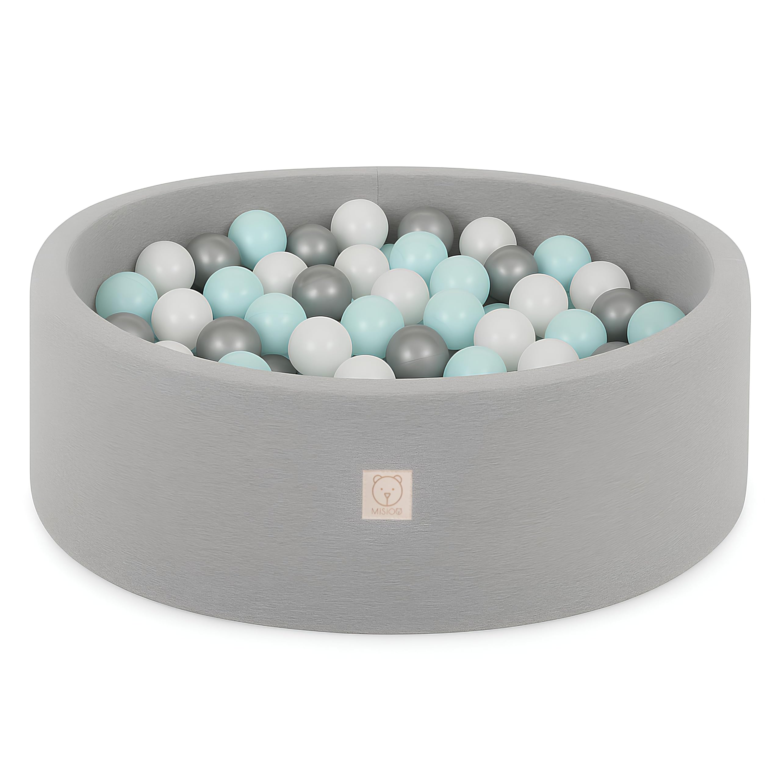 Ballenbak stevige blauwe mozaïek ballenbad 90 x 40 cm 200 ballen 7 cm