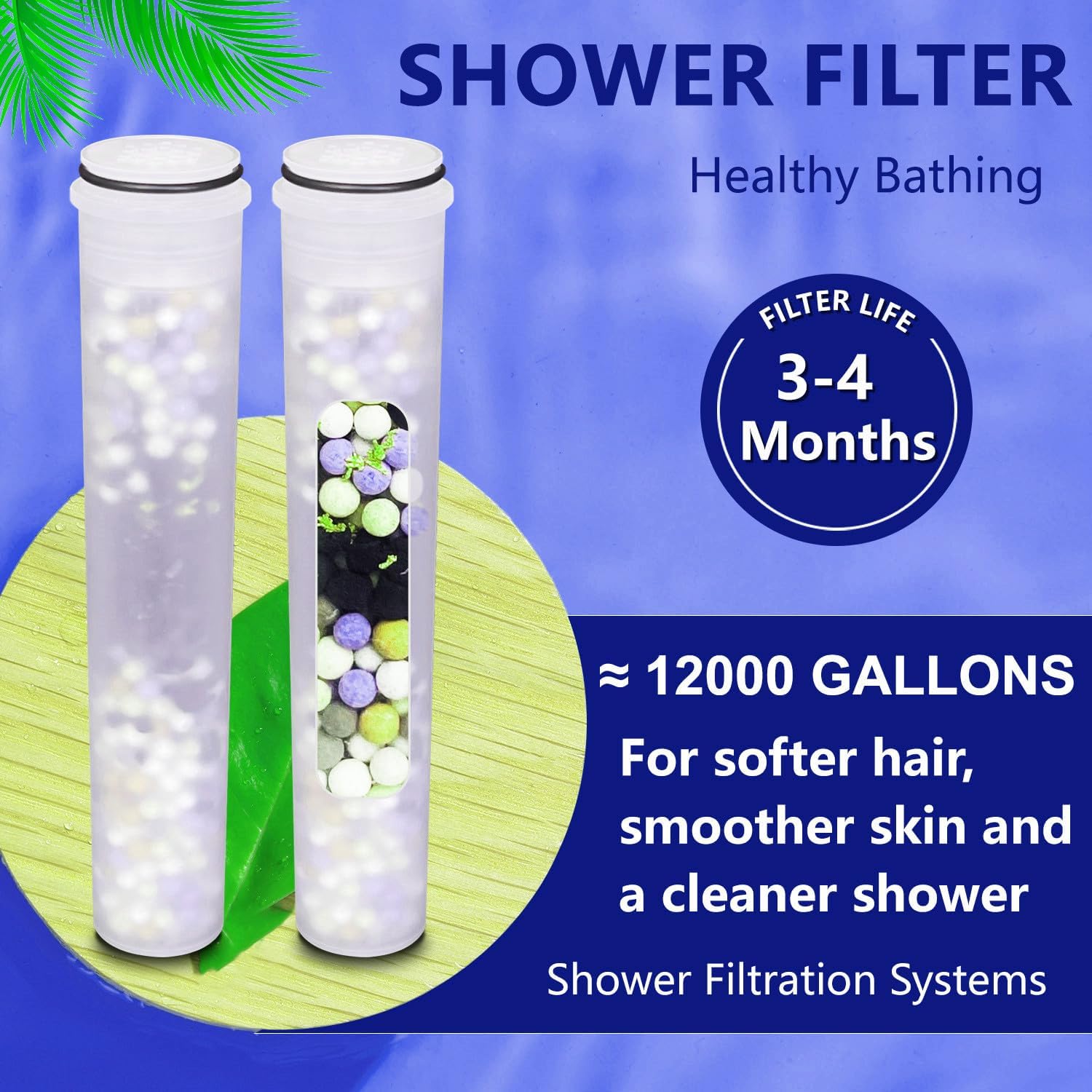 AWO 4 PACK Replacement Shower Filter Cartridge Compatible with MakeFit SSJ731,SW9730 Filtered Handheld Shower Head,Multi Stage Shower Filtration Systems for Hard Water Reduces Chlorine