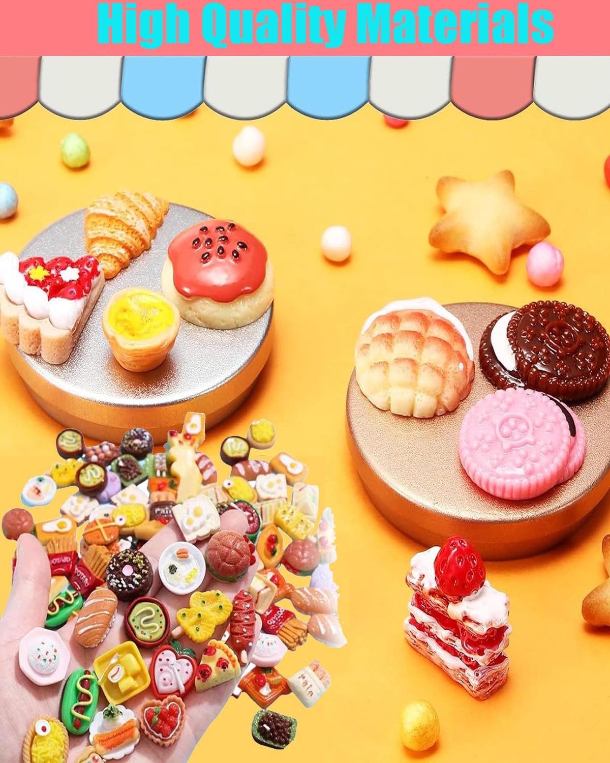 60PCS Miniature Toys, Resin Food Decorations, Random Assortment of Miniature Things, Blind Bag Style for Toy House and Miniature House Displays, Perfect for Home, Restaurant, and Shop Decor - Image 3 thumbnail
