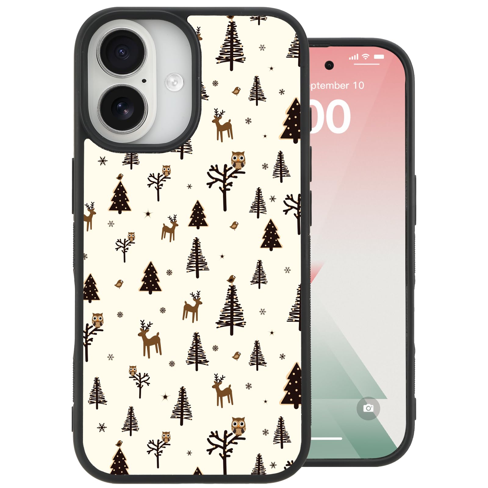 Coque iPhone 16 Plus cadeau de Noël idéal avec dessin d'animaux