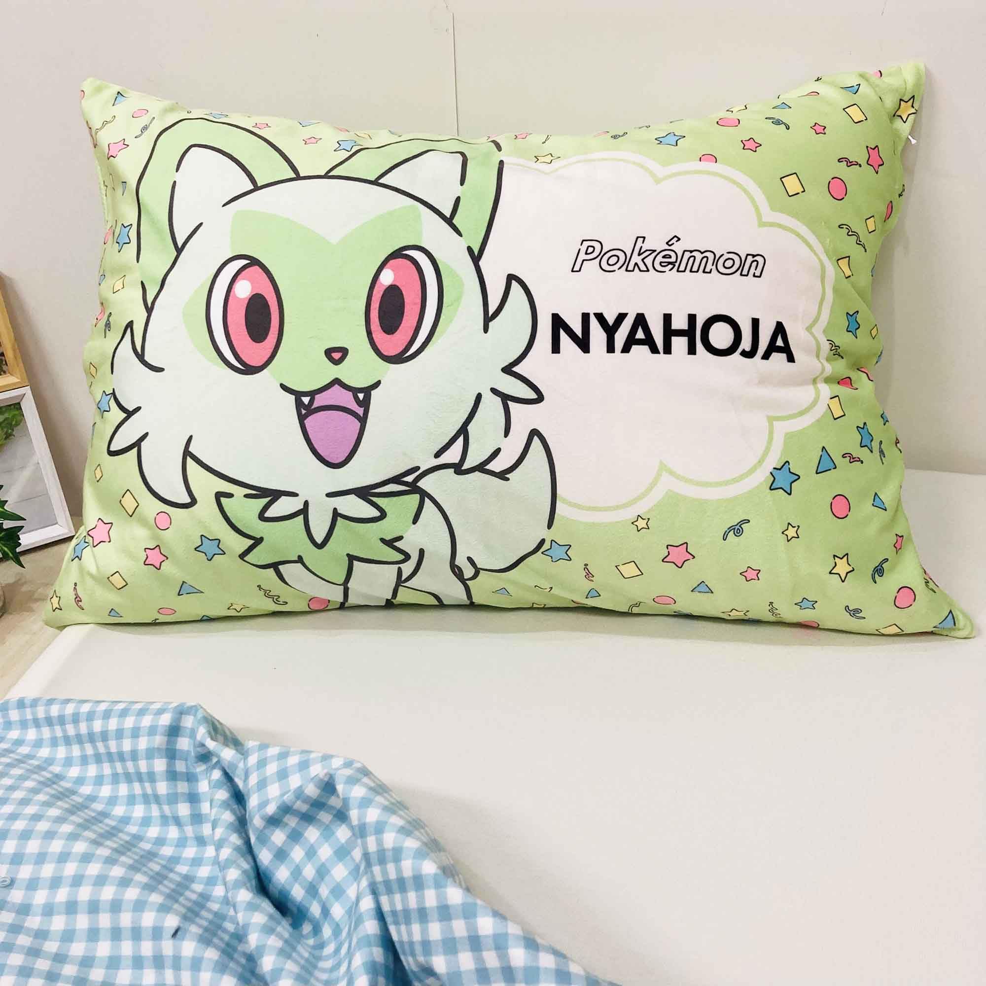 Amazon.co.jp: MORIPiLO ポケモン 枕カバー ニャオハ (とろける肌触り