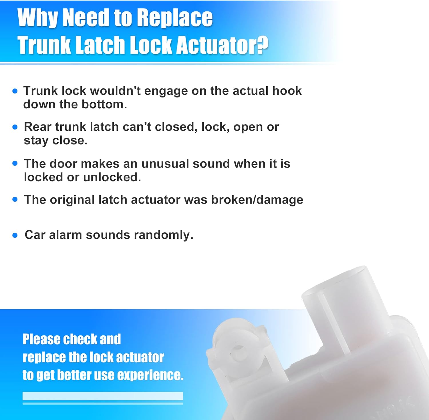 X AUTOHAUX Trunk Latch Lock Actuator 5808A079 for Mitsubishi Outlander 06-21 Engine Tailgate Door Latch Lock Actuator Motor