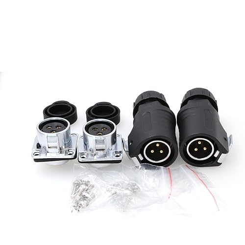 Miniatura 3 de Eonvic LP20 - Conector de aviación de 3 pines, conectores de cable impermeables industriales para industrial, energía, automóvil, proyecto de