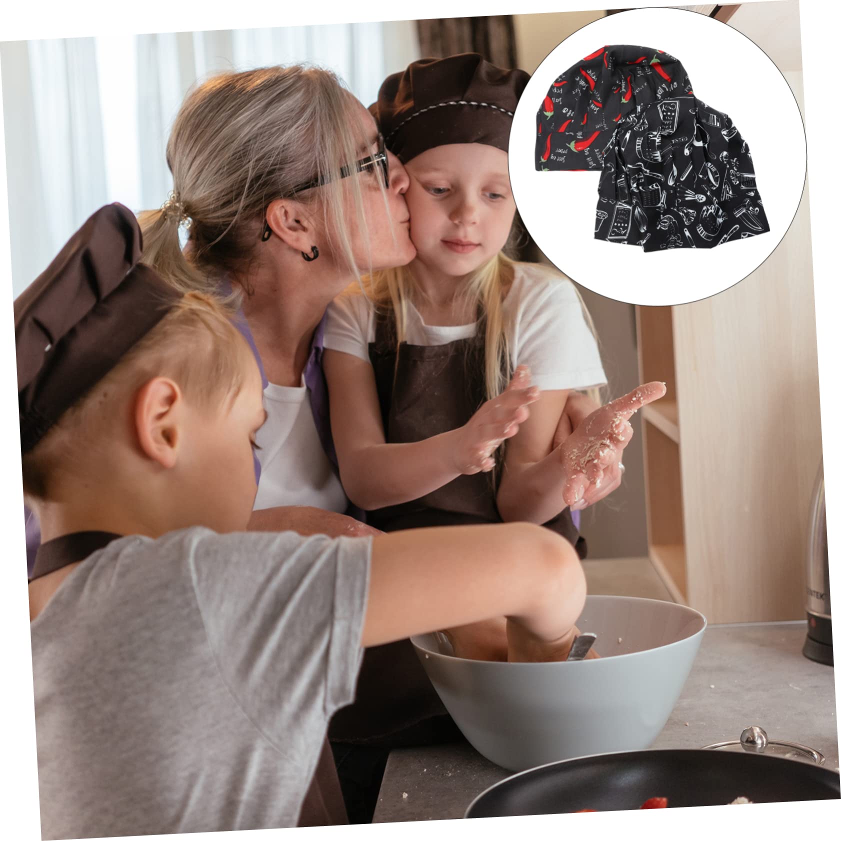 CALLARON 3 Juegos Gorro De Cocinero Gorro De Calavera s para Hombre De Lechero para Hombre Protector Transpirable De Red Divertido 2 Piezas * 3