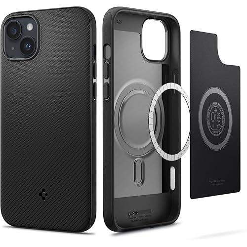 Spigen Mag Armor (MagFit) Compatible with MagSafe Designed for iPhone 14 Case (2022) - Matte Black