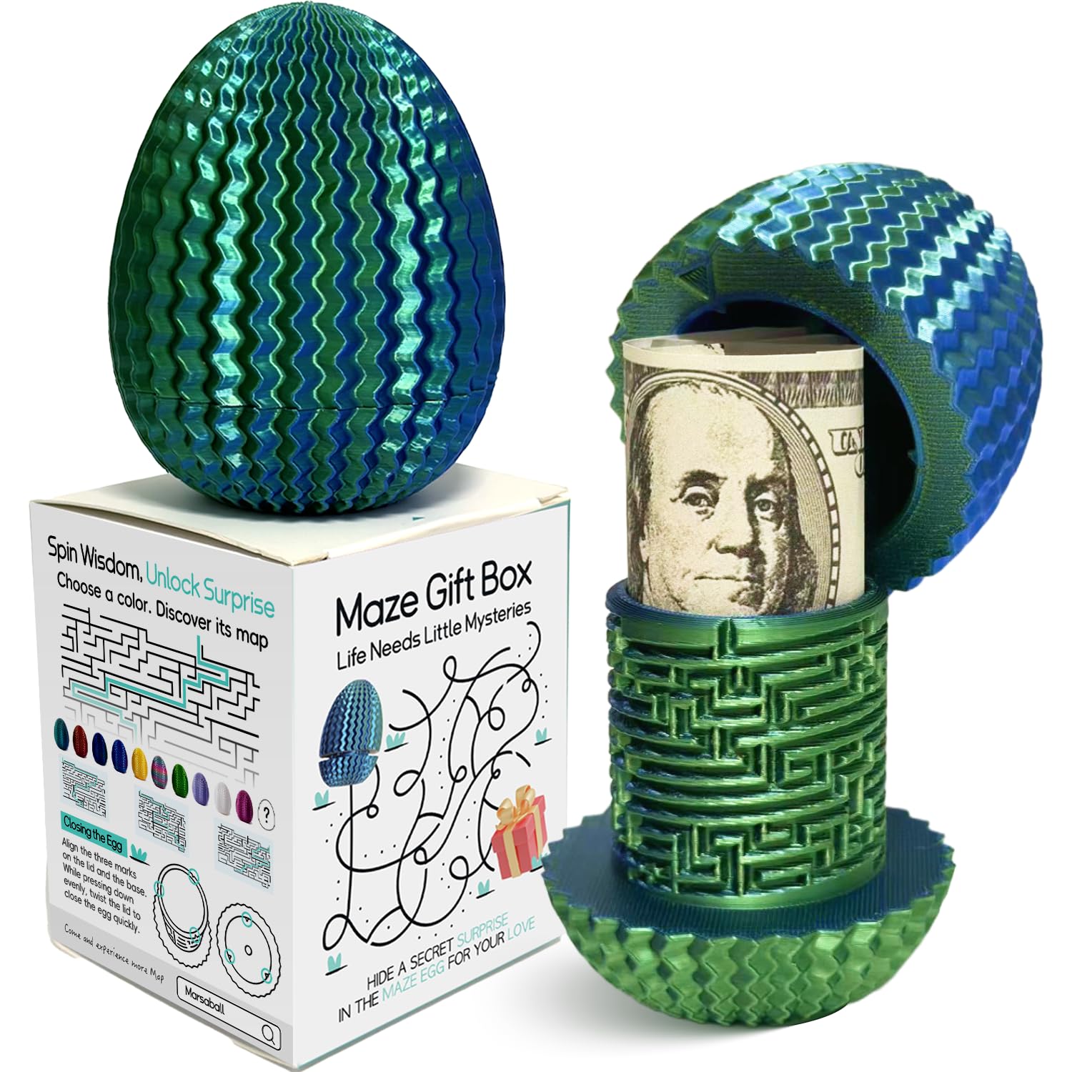 Amazon.com: Money Puzzle Box for Cash Gift Card Holder - Reusable