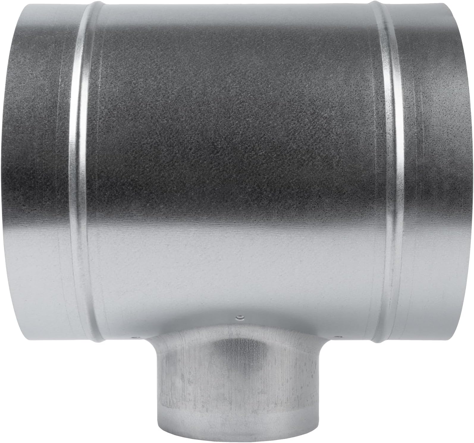 8'' Inch Duct T-Joint Splitter to 4" Inch 90° Degree Branch Connector for Exhaust Systems - T-Shaped Metal Junction - Triple Ventilation Splitter Adapter, 3 Way 8x4x8 Dryer Vent Attachment