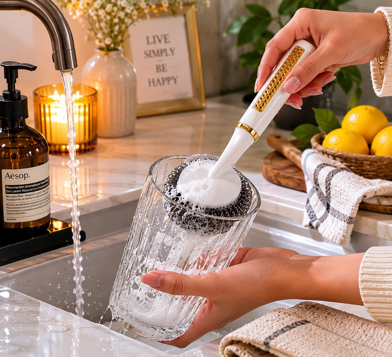 Suwors Saplı Çelik Bulaşık Teli - Paslanmaz Top Tel Bulaşık Süngeri ve Fırçası - İnatçı Yağ, Kir ve Yanıklar İçin Ergonomik Saplı Tencere Temizleyici - Mutfak Temizlik Gereçleri