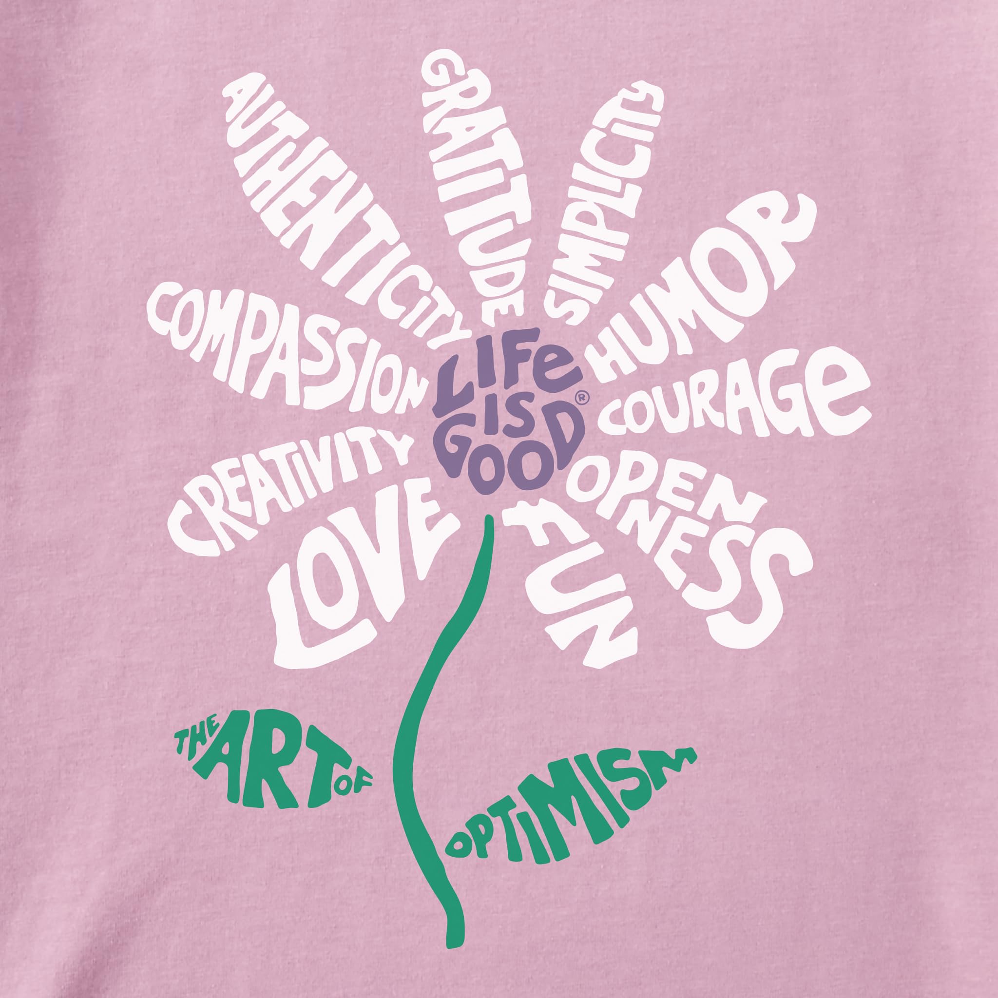 Life Is Good Crusher Tee Shirt, Long Sleeve Cotton Graphic T-Shirts, Superpowers Daisy Crusher - Maglietta a Maniche Lunghe in Cotone con Grafica Donna (Pacco da 1)
