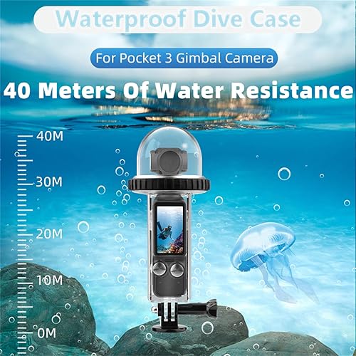 Miniatura 2 de Generic Funda de buceo de 131 pies compatible con DJI Osmo Pocket 3, funda impermeable protectora subacuática para buceo con accesorios para cámara