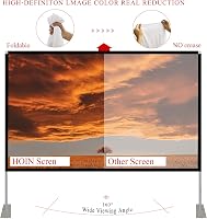 HOIN 100 Hüvelykes Vetítővászon Állvánnyal 4K HD Hordozható Összecsukható Kültéri Beltéri - 100 Zoll 3