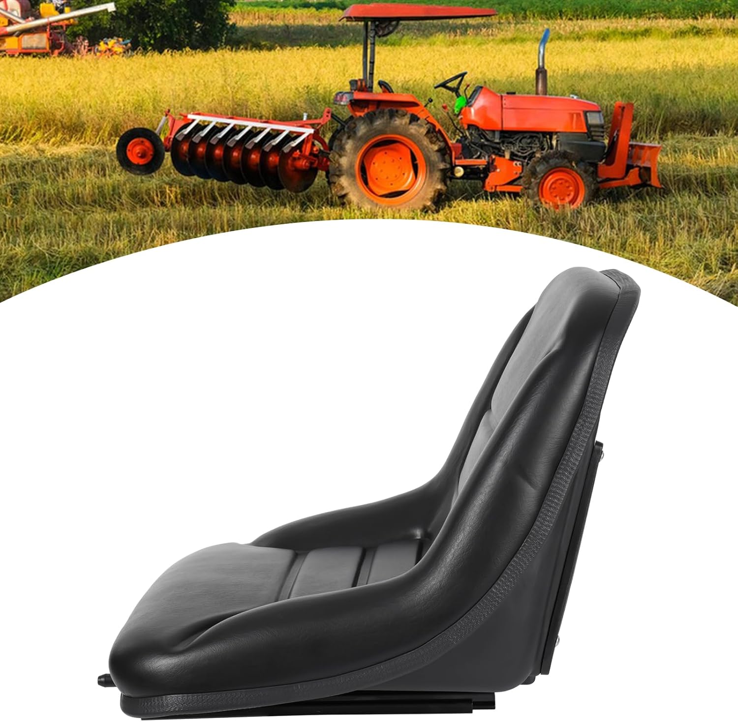 Universal Forklift Seat, Tractor Seat with Front and Rear Angle Adjustment,for Tractors,Forklifts,Loaders, Excavators Lawn
