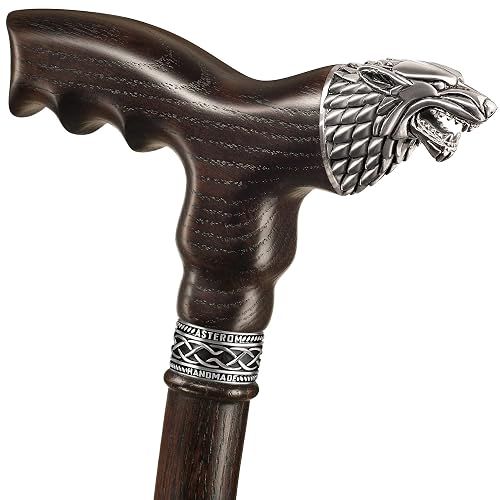 Asterom Wooden Canes for Men, Handcrafted Men's Walking Cane, Oak Wood