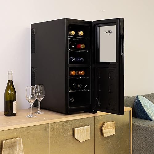 Miniatura 3 de Koolatron WC12DZ, enfriador termoeléctrico de doble zona, capacidad de 12 botellas con controles digitales de temperatura, bodega de vino con
