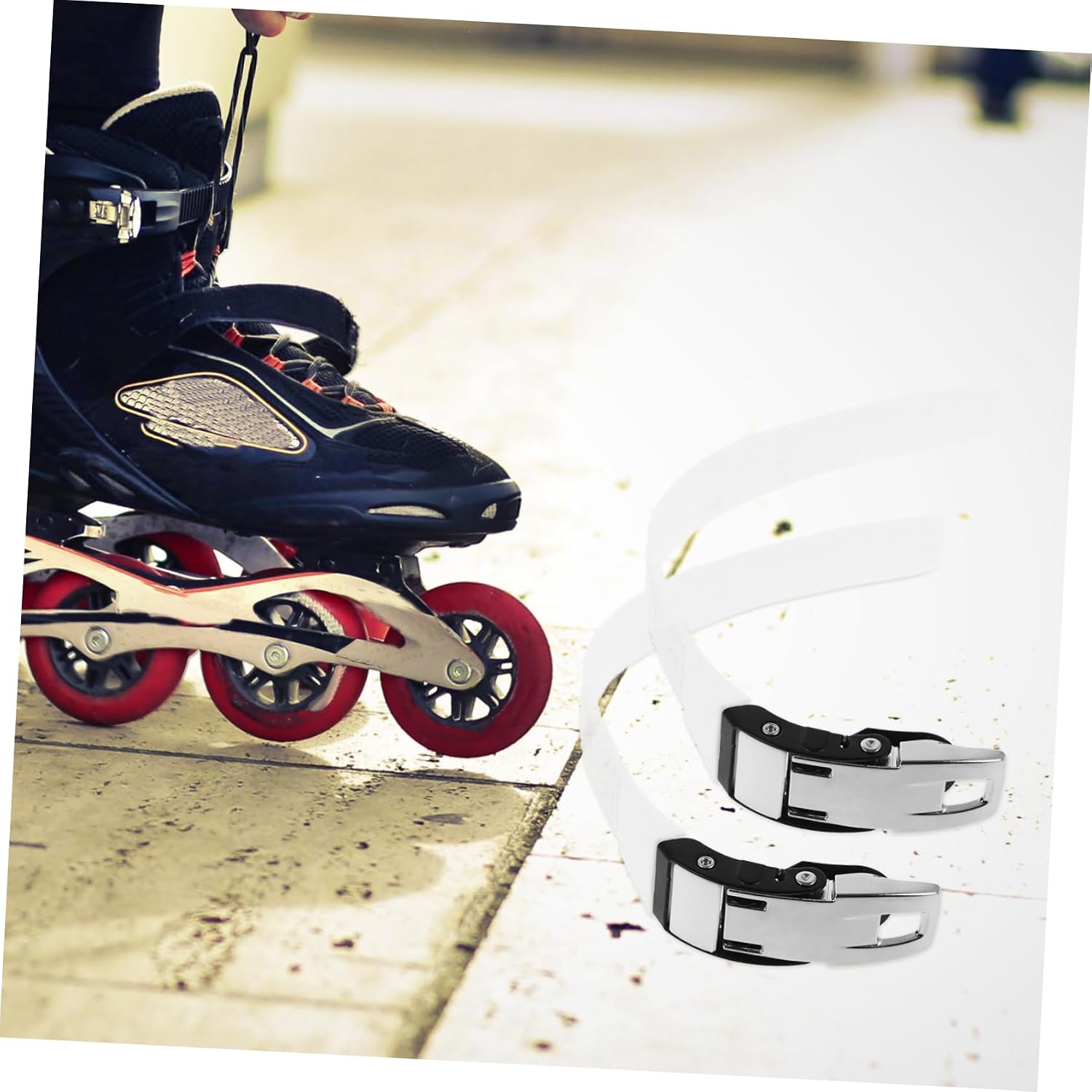 KESYOO Skate Buckle Ice er Skates Replace Wheels Skate Fixing Leash Skating Shoes Fixing Straps Laces ers Key