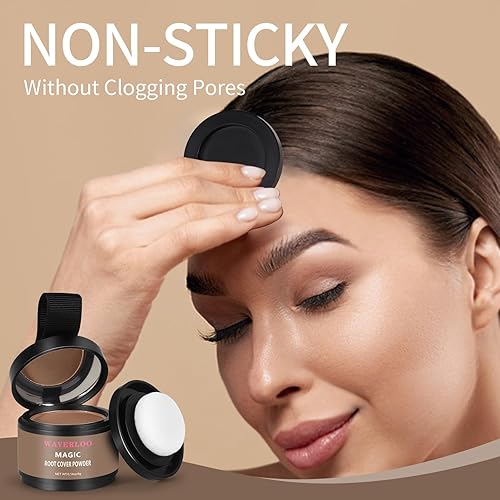 Miniatura 24 de Waverloo Magic Root Cover Up oculta al instante la frente alta y la pérdida de cabello, sudor y polvo impermeable para retoque de raíces para rubio