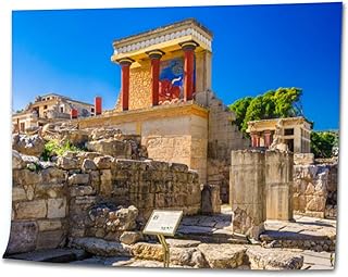 Paint by Numbers Kit for Adults Beginner Old walls Knossos Heraklion ruins Minoan is largest archaeological DIY Painting by Numbers on Canvas Acrylic Oil Painting for Home Decor Gifts 16"x20"