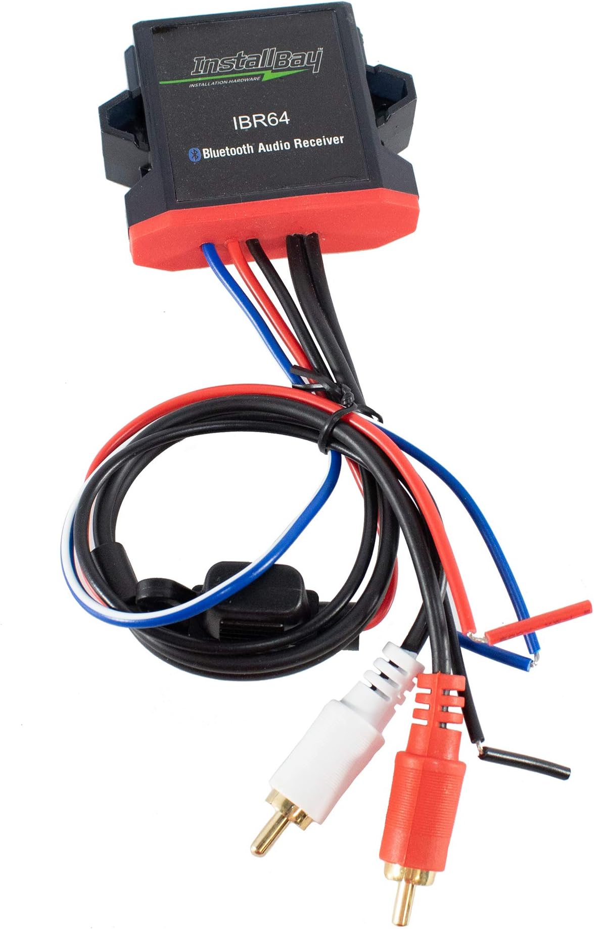 Install-Bay Universal Waterproof Bluetooth Audio Receiver RCA Output Converter Car Boat Bike