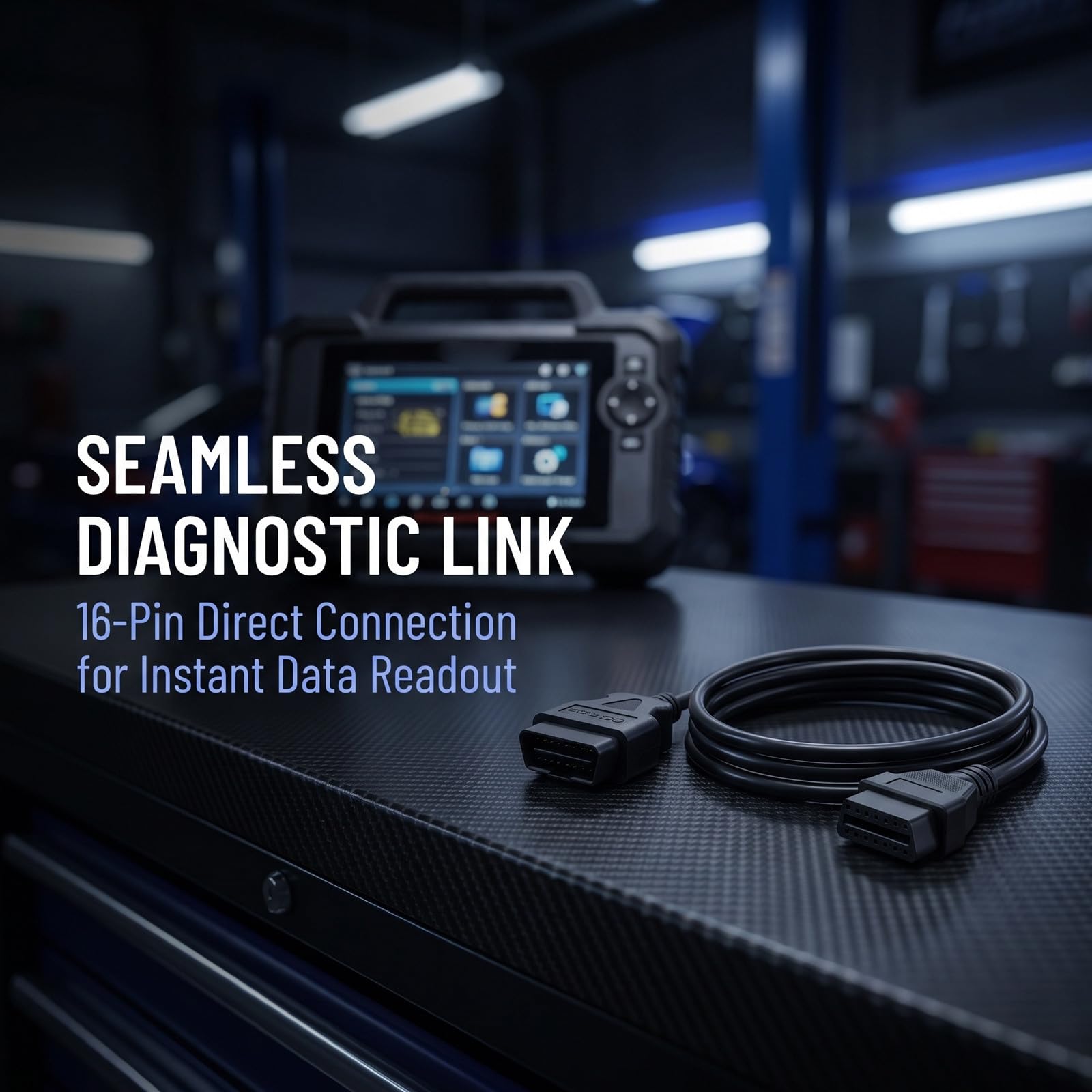 Zerodeko Cable de diagnóstico OBD2 para vehículos, Cable de extensión de