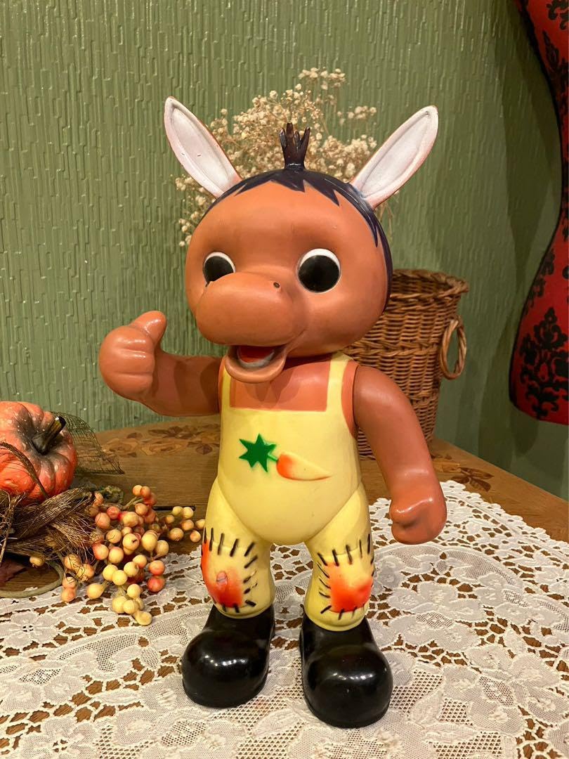 Amazon.co.jp: レア ニッコー ロバくん ソフビ人形 スタンダード 昭和