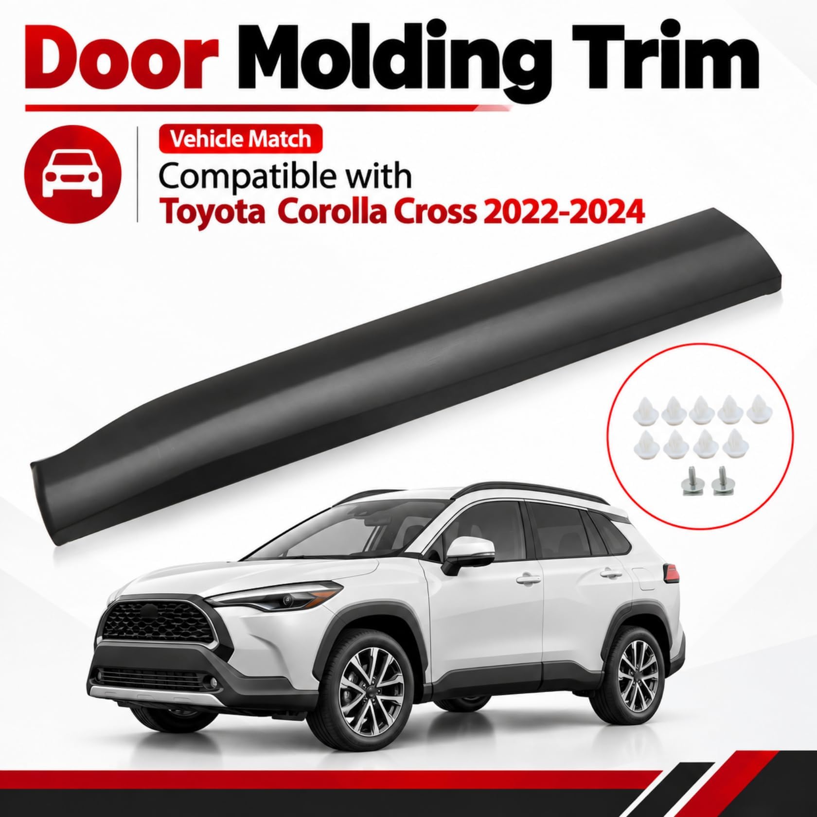 トヨタ　30-47 TOYOTA Amazon.com: FZJDSD Black Front Driver Door Lower Molding Trim