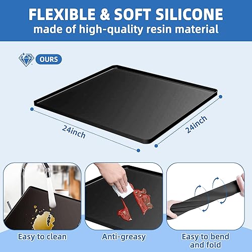 Miniatura 2 de Mini soporte para refrigerador con alfombrilla de silicona, soporte ajustable para refrigerador con 4 pies de acero inoxidable, soporte para