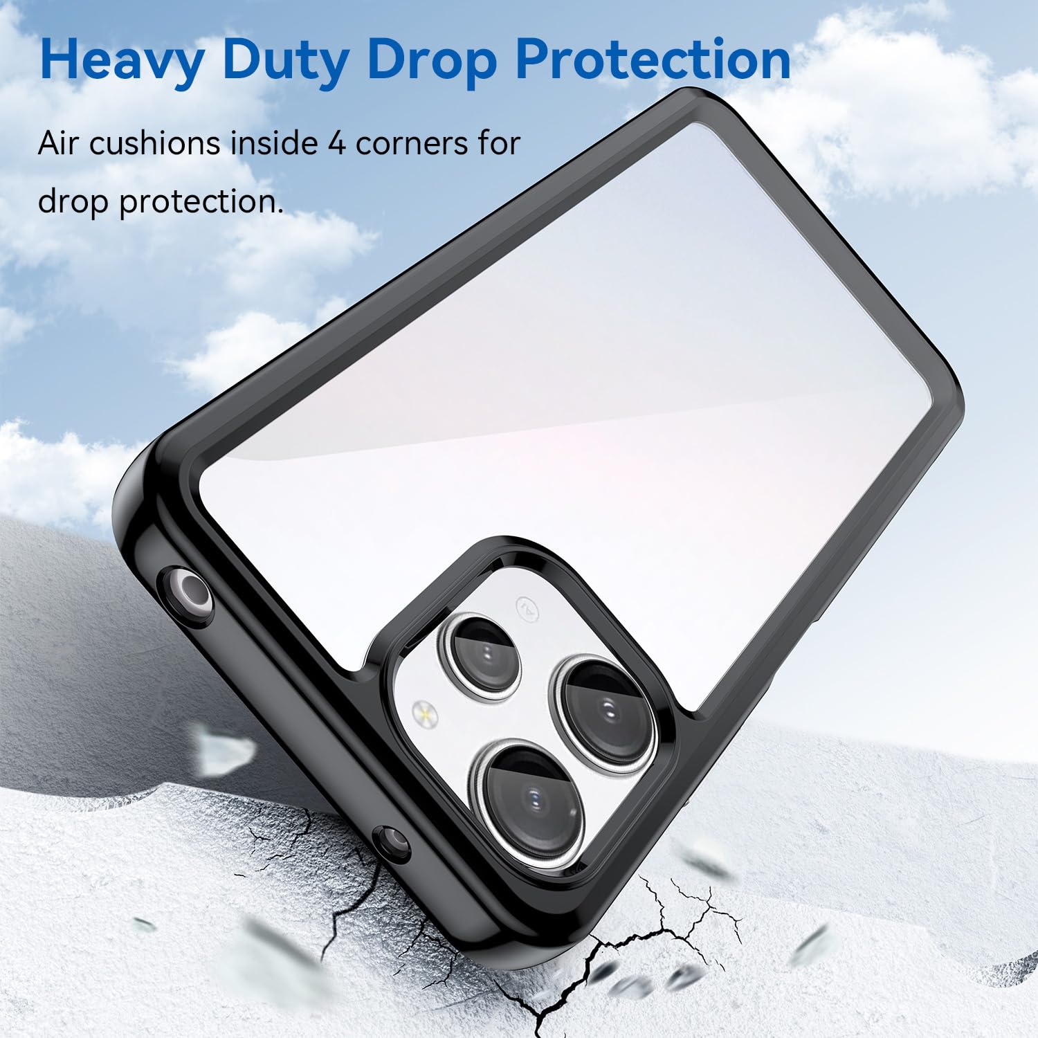 XINYEXIN Cover Trasparente Per Xiaomi Poco X4 Pro 5G – Custodia Antiurto In TPU Morbido, Antigiallo, Bordi Rialzati – Colore Blu - 3