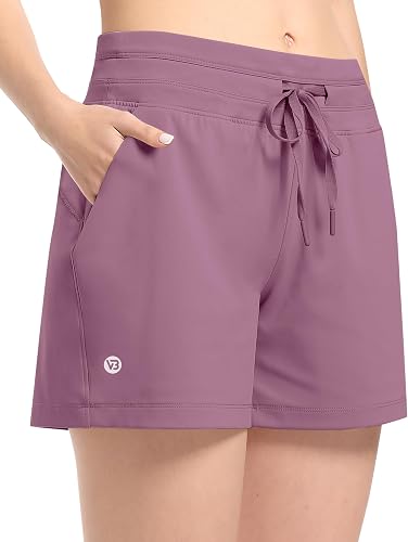 VEOBIKE Women's Running Athletic Shorts Casual Workout Yoga 