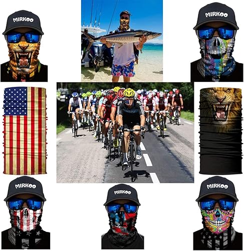 Miniatura 8 de MIRKOO 3D Breathable Seamless Tube Face Mask, Dust-proof Windproof UV Protection Motorcycle Bicycle ATV Face Mask