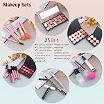 Kit maquillage pour les femmes Kit complet, Kit maquillage Pour les adolescentes Filles Eyeshadow Lip gloss Rouge à lèvres Maquillage Brosses Eyeliner sourcils Pen Liquid Concealer Foundation Primer Puff