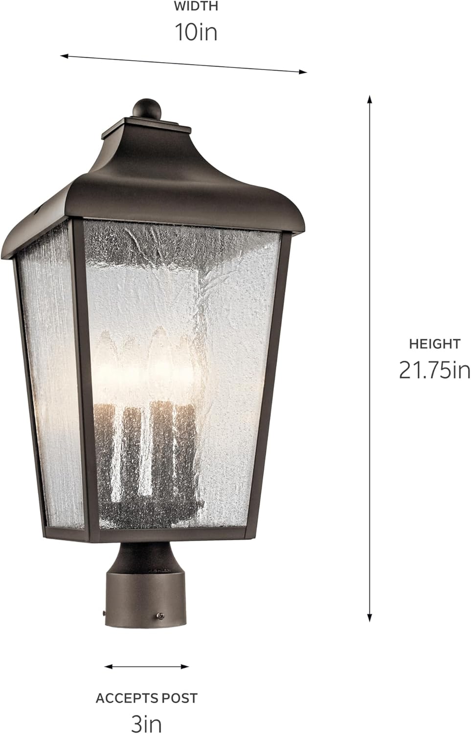 Kichler 49739OZ Four Light Outdoor Post Mount