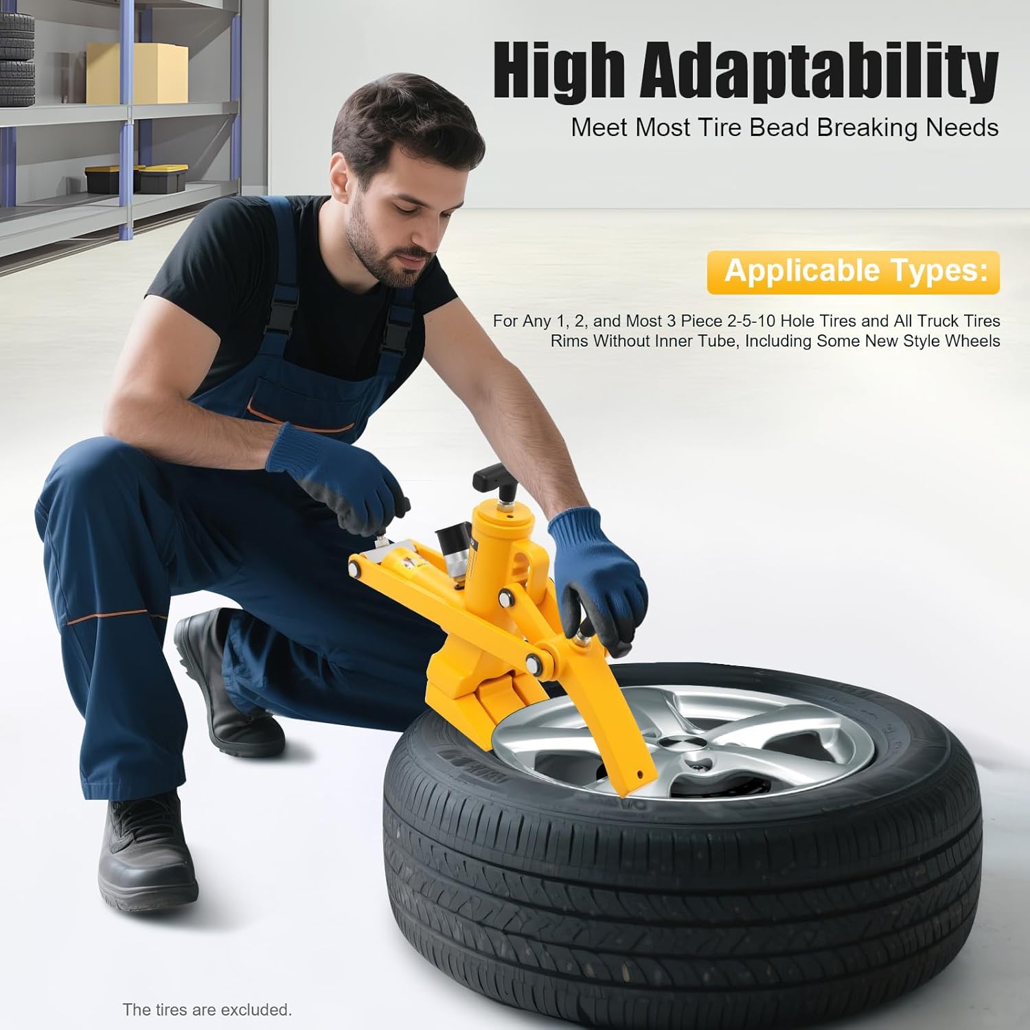 Bead Breaker, 10000PSI Hydraulic Bead Breaker, 40-150psi - for Tractor Truck Tire Bead Breaker Kit, Portable Tire Tool Bead Breaking Force for Car Trailer