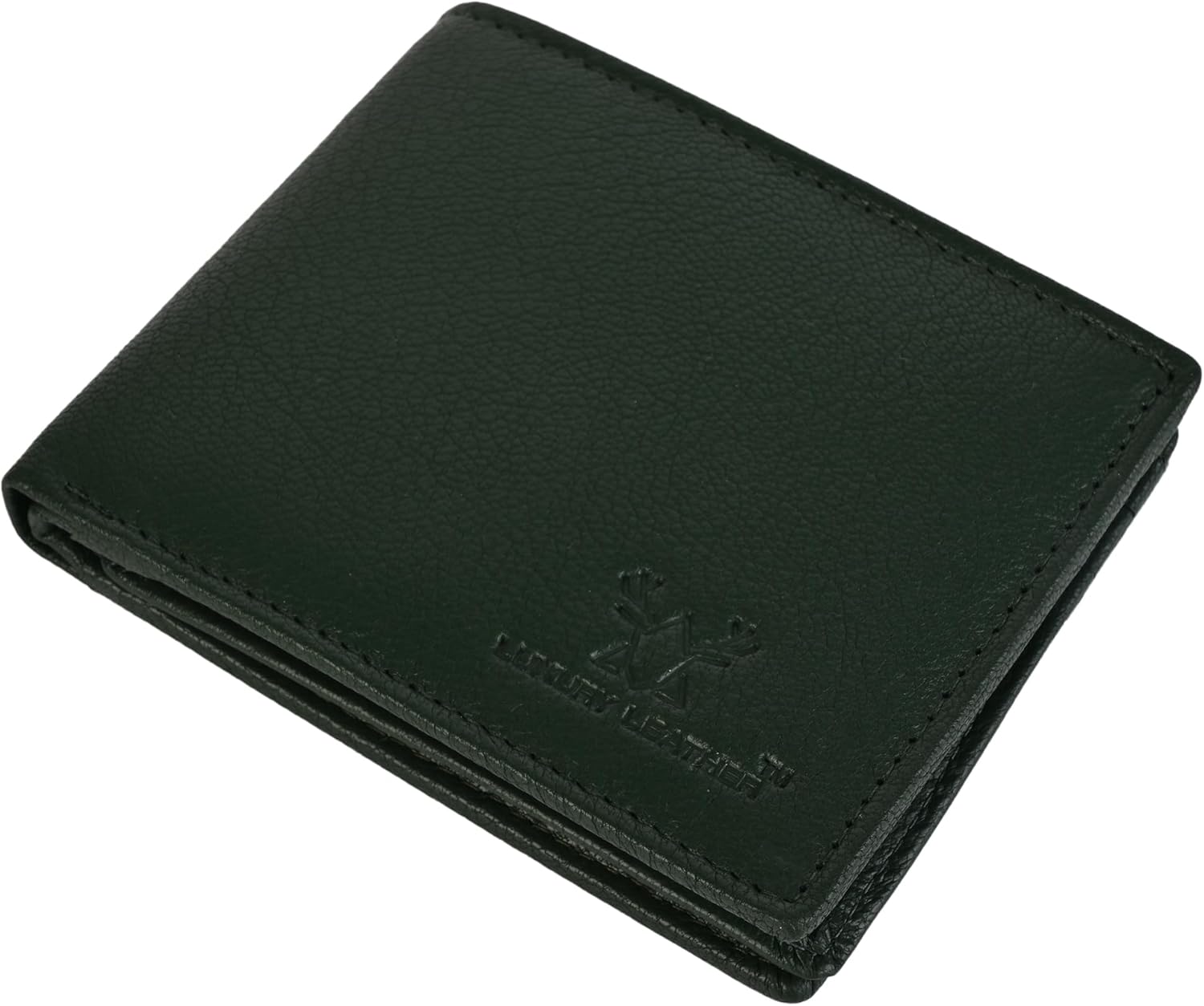 Genuine Leather RFID Blocking Wallet for Men | Slim Bifold Design with Zipper Coin Pocket, ID Window & Multiple Card Slots | Compact Everyday Carry Gift for Him (Dark Green) - Image 2