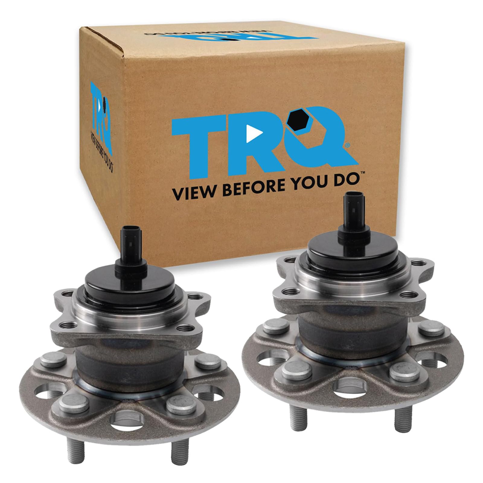 TRQ Rear Wheel Bearing and Hub Assembly Set 2 Piece