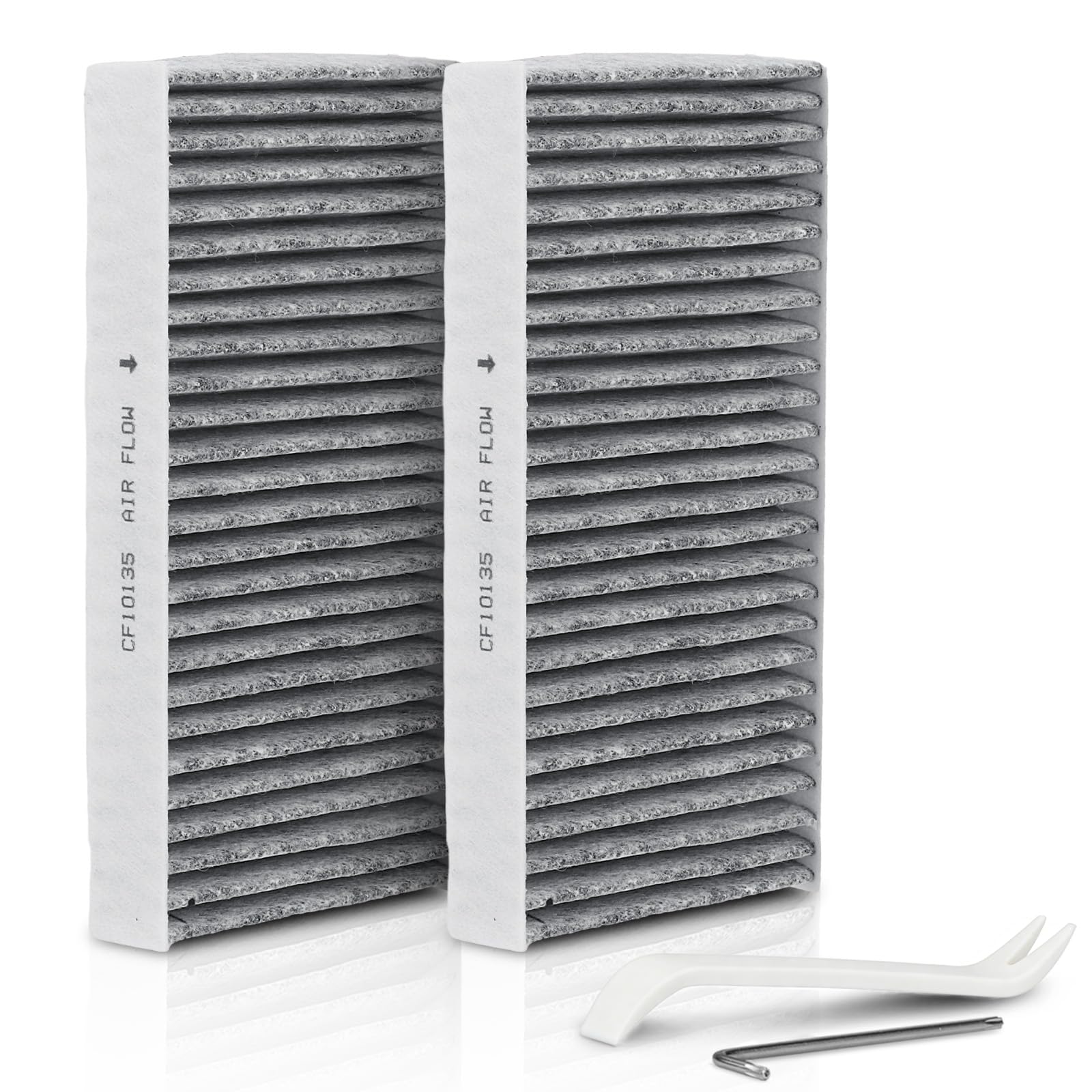 CF10135 Cabin Air Filter with Activated Carbon Compatible for Honda Civic 2001-2005, CR-V 2002-2006, Element 2003-2011, Acura RSX/CSX Replaces OE PC5439-P, C15439, 80292-S5A-003