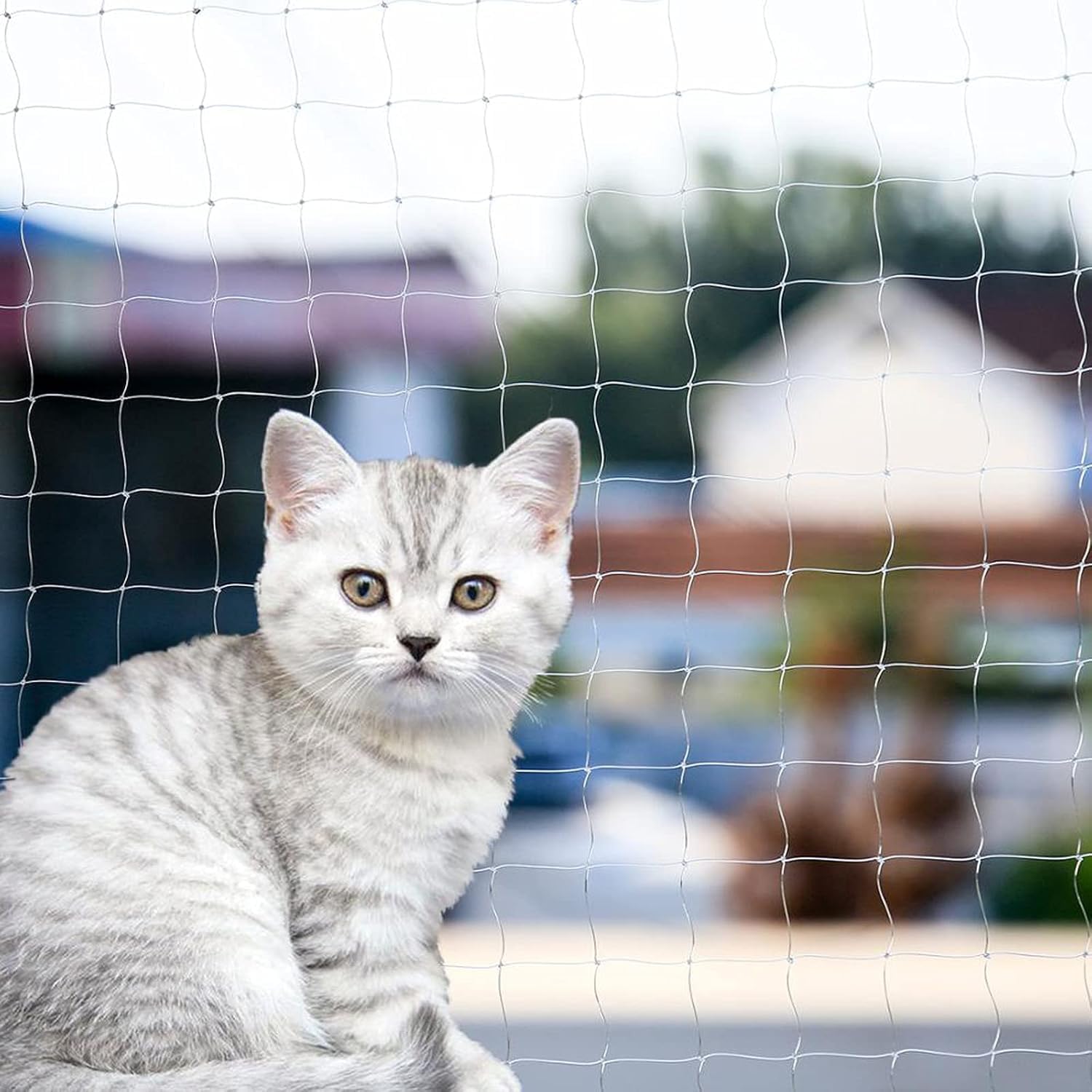 Rete per Gatti, 3x10m Rete Invisibile Protezione Balcone per Gatti, Resistente ai Morsi, Ai Raggi UV e alle Intemperie, per Balconi, Scale, Terrazzee e Finestre