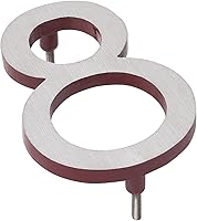 Vista 208 de Montague Metal Products Número de casa moderno de 6 pulgadas, número de casa flotante, fácil de instalar (0, cobre antiguo)