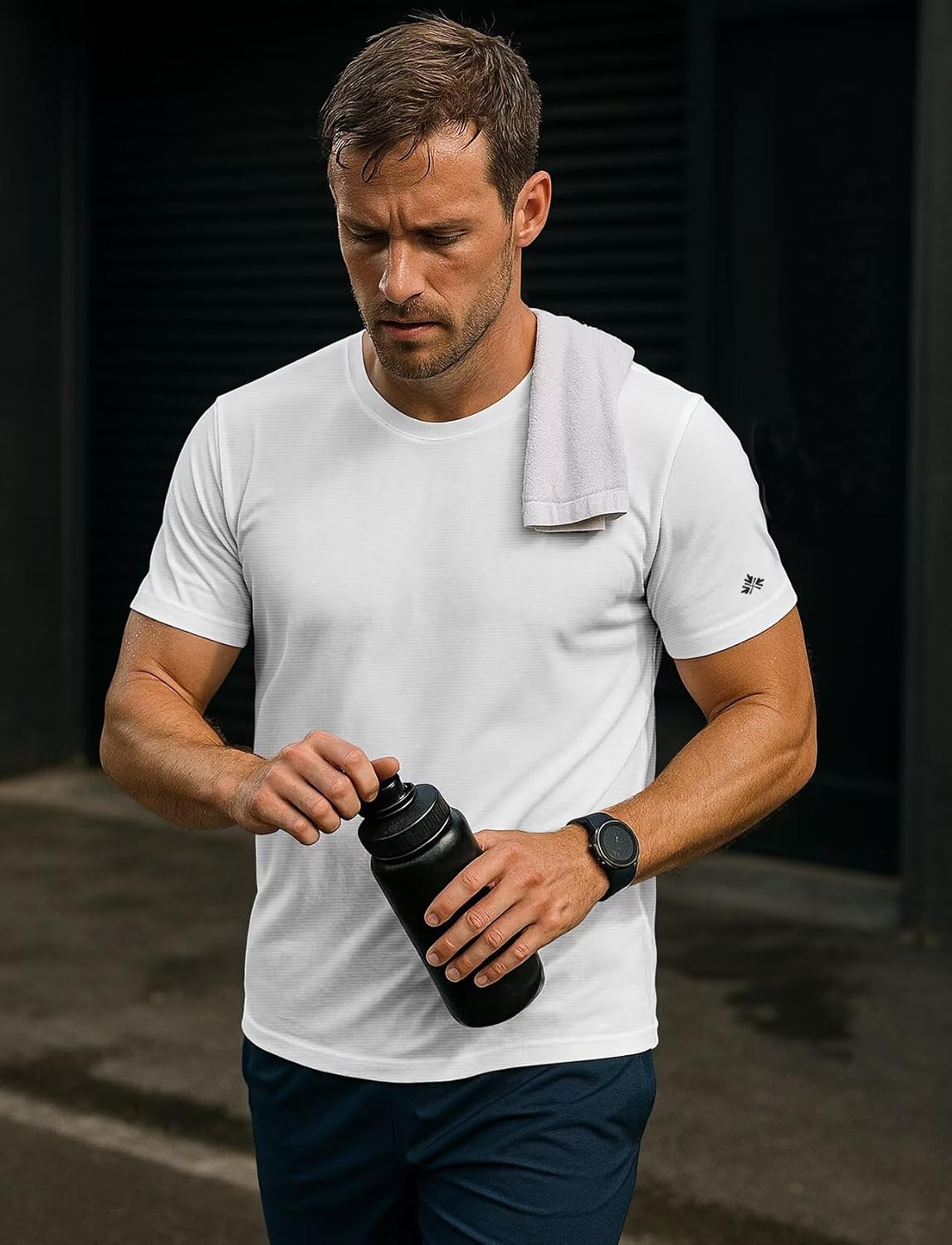 Zengjo Mens Running Shirts Quick Dry Lightweight Moisture Wicking Short Sleeve Gym Workout Athletic Tee - Image 2